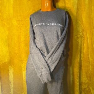 Gray Two Pice Armani Exchange Track Suit
